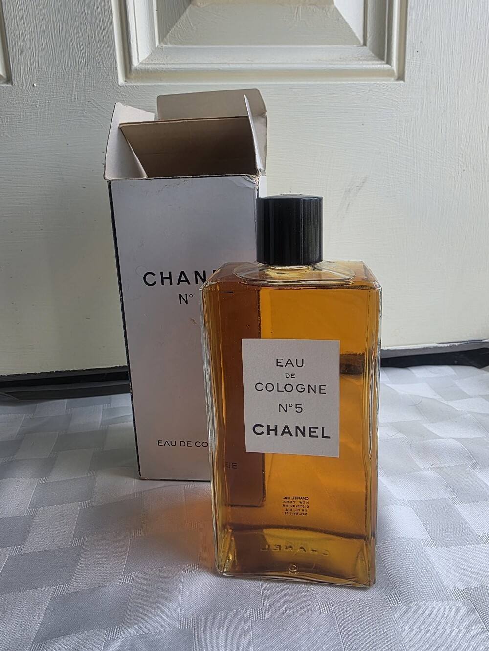 Vintage Chanel No. 5 Eau De Cologne 16 Fl Oz Huge Splash Bottle & Original Box
